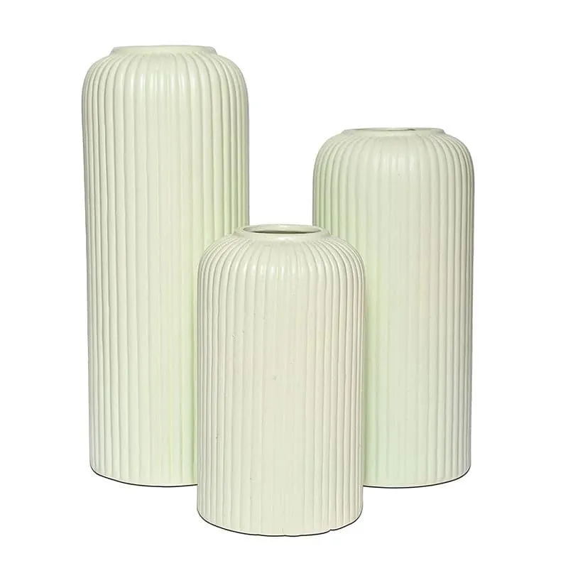 Pasha Ceramic Vase (Green) - Set Of Three media 4