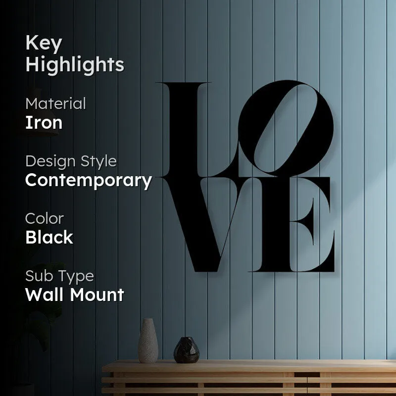 Love  Black Iron Wall Accent media 2