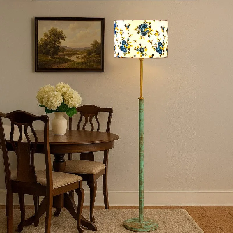 Ocean Mist Wooden Floor Lamp - Blue media 3