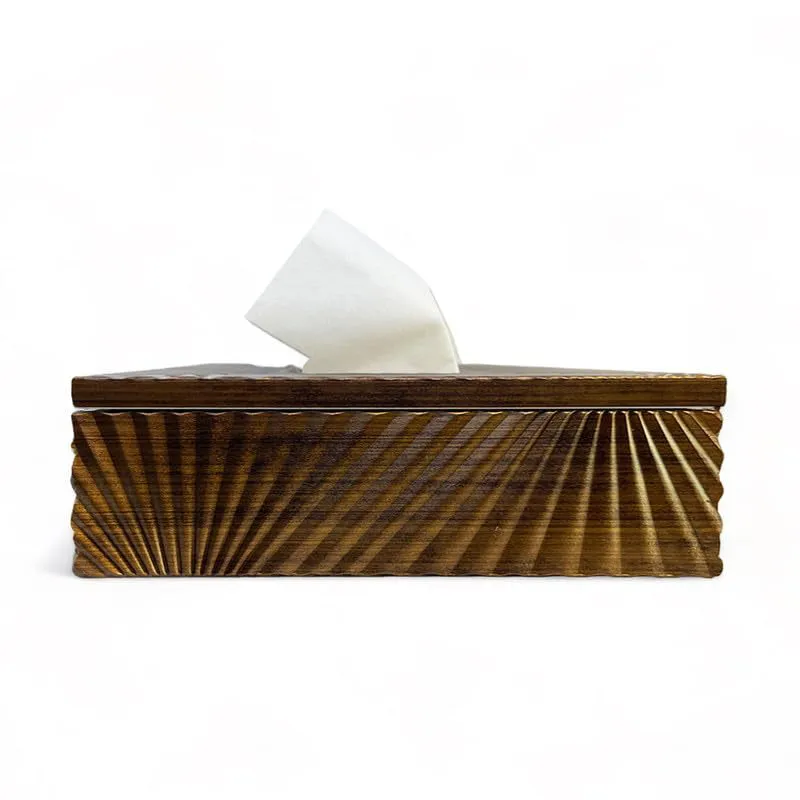Stripe Stride Square Tissue Box - Coffee media 6