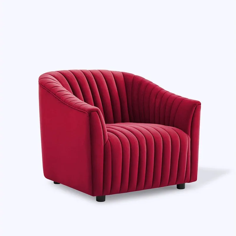 Urbanix Neem Wood Accent Chair - Red media 6