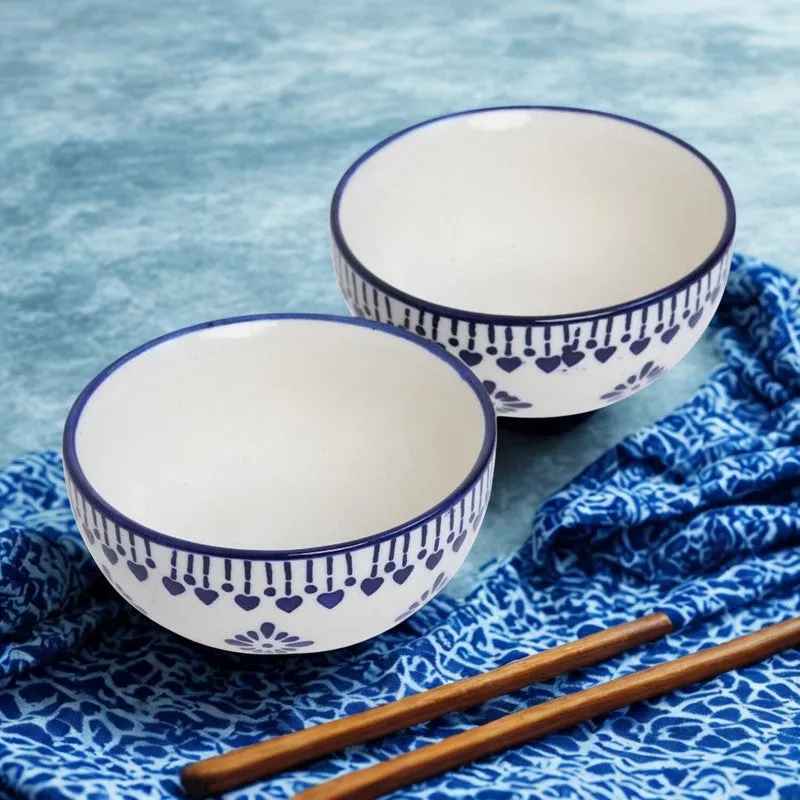 ServeEase Ceramic Snack Bowls (Grey,White, 200 mL Each) - Set Of Two media 4