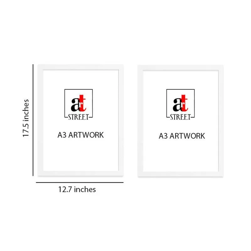 Vision Art Paper Wall Painting With MDF Frame - Set Of Two media 8