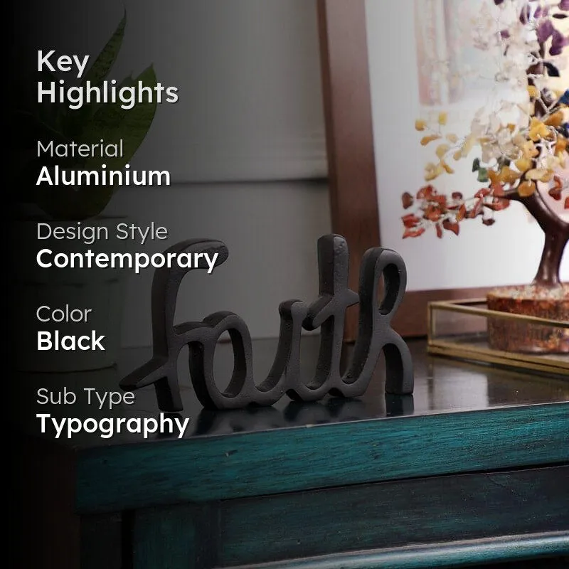 Faith Typography Showpiece - Black media 2