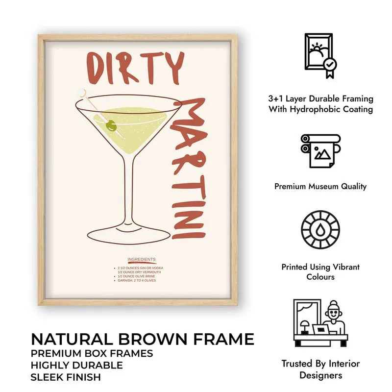 Dirty Martini Archival Canvas Wall Art - White media 12