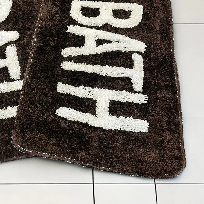 Trama Cotton Bath Mat (Brown) - Set Of Two media 5