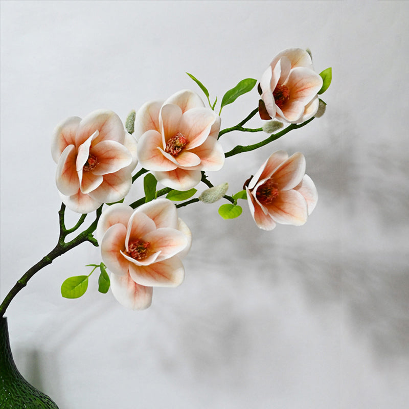 Artificial Decorative Magnolia Flower Stick - Peach media 7
