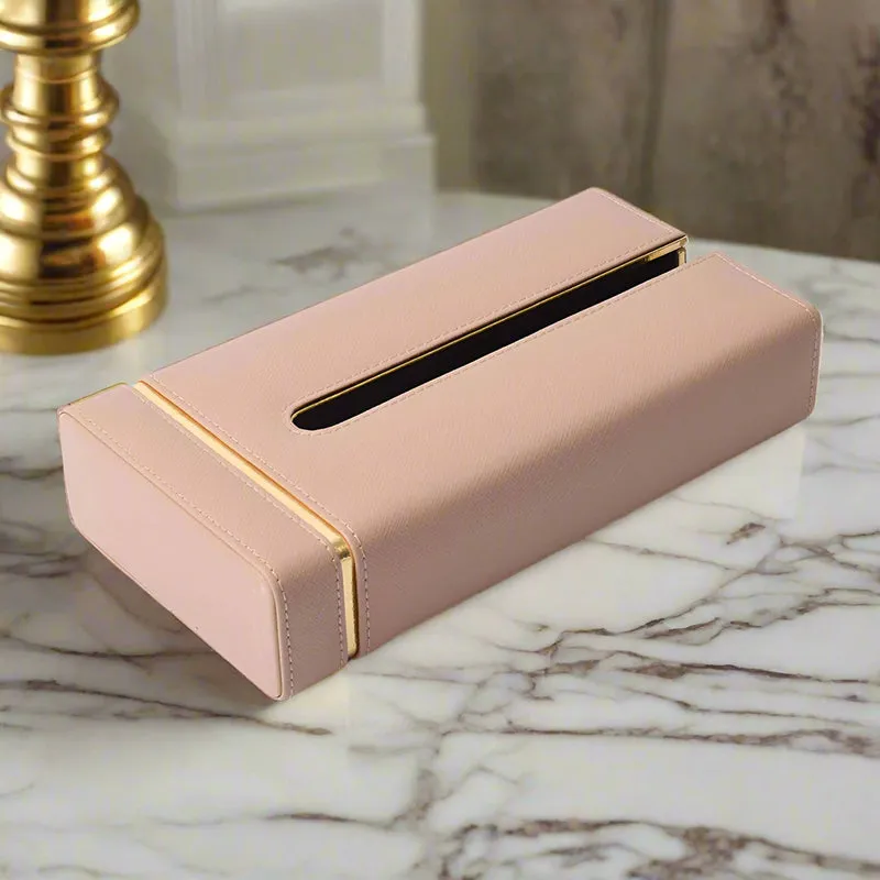 Ceastra Nuo Faux Leather Tissue Holder - Beige media 1
