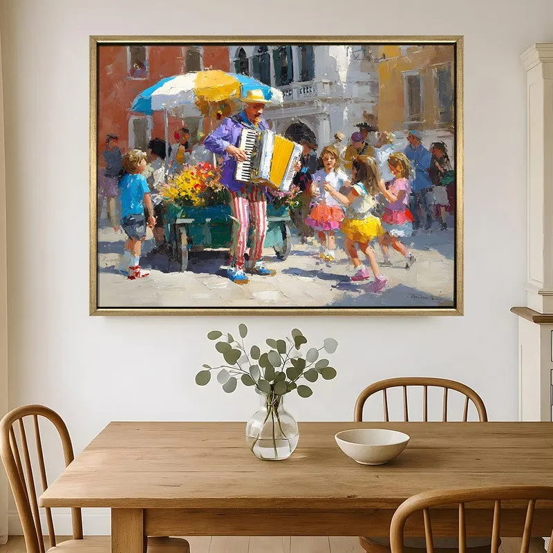 Accordion Joy Canvas Wall Painting With Frame media 1