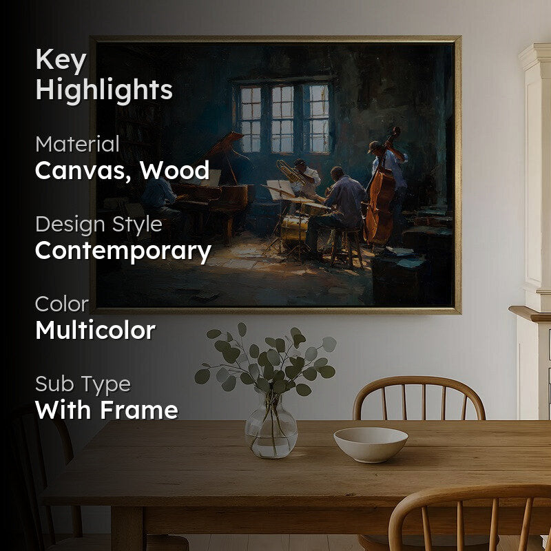 Rhythm Room Canvas Wall Painting With Frame media 2