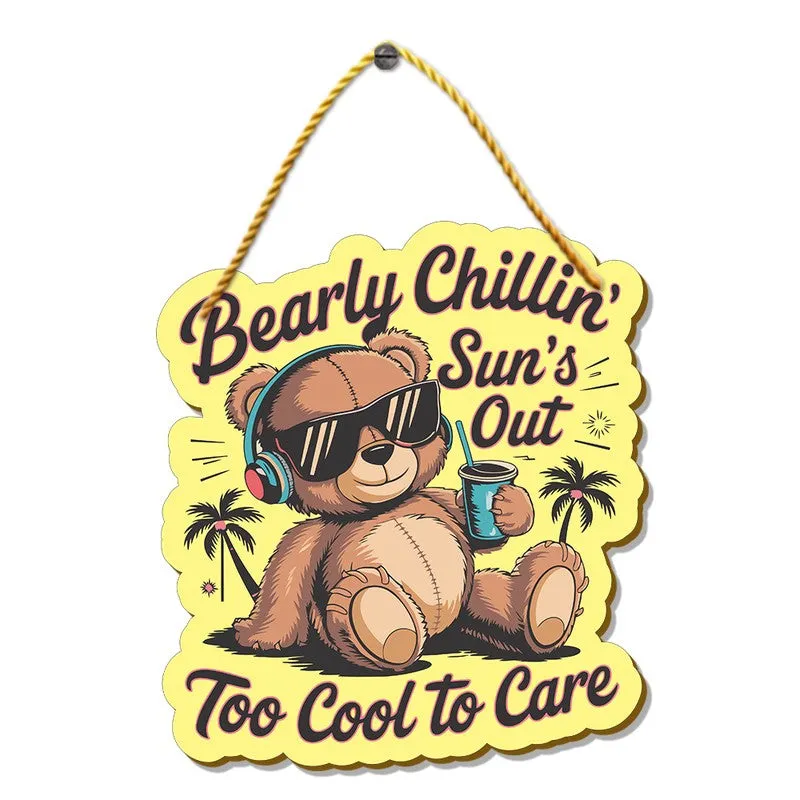 Chillin' Bear Decor MDF Wall Accent media 4