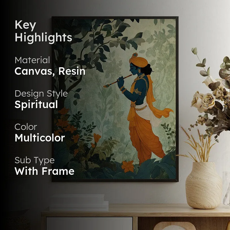 Vana Gopala Wall Art With Resin Frame media 2