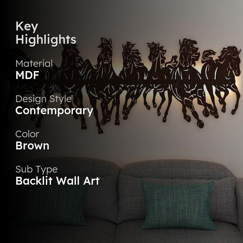 GallopGlow Backlit  MDF Wall Accent media 2