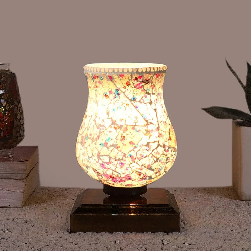 Shimmer Mosaic Glass Table Lamp - Multicolor media 3