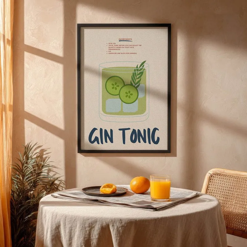 GinTonic Archival Canvas Wall Art - Black media 4