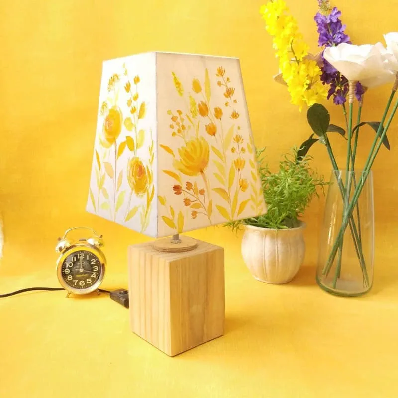 Fadana Empire Handpainted Fabric Table Lamp - Multicolor media 5