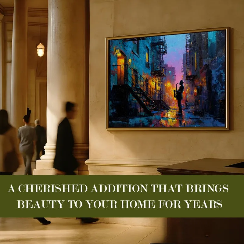 Neon Alley Canvas Wall Painting With Frame media 7