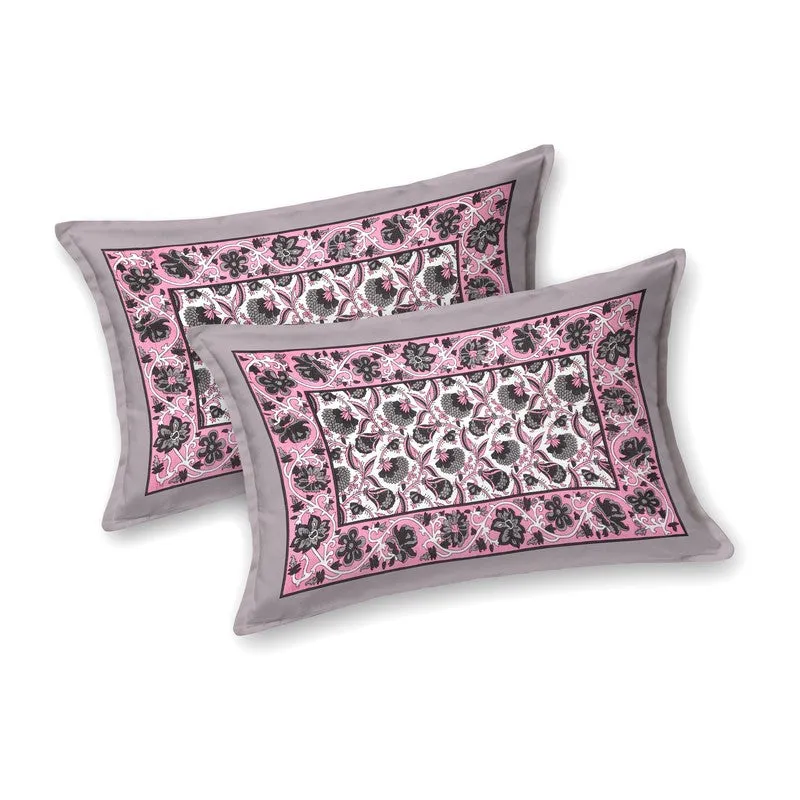 Lineet Cotton Bedsheet (Pink) - 240 TC media 4