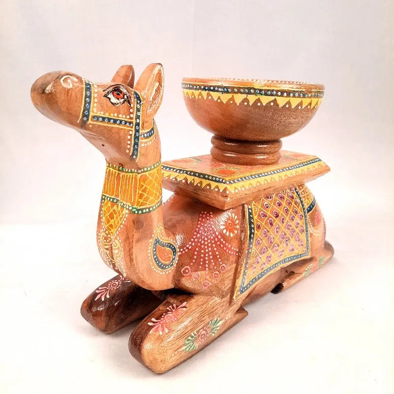 Wooden Camel Bowl Showpieces media 8