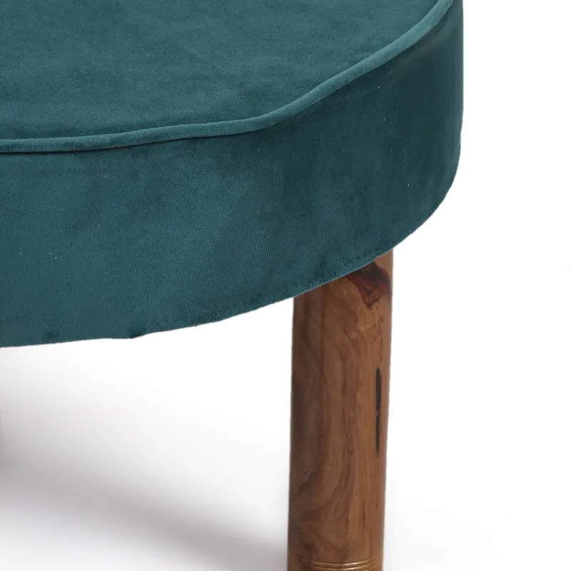 Gravon Acacia Wooden Stools (Blue) - Set Of Two media 4