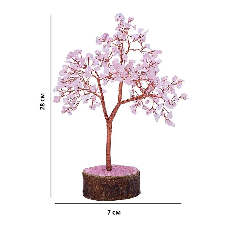 Agate Wish Tree Handcrafted Showpiece - Pink media 8