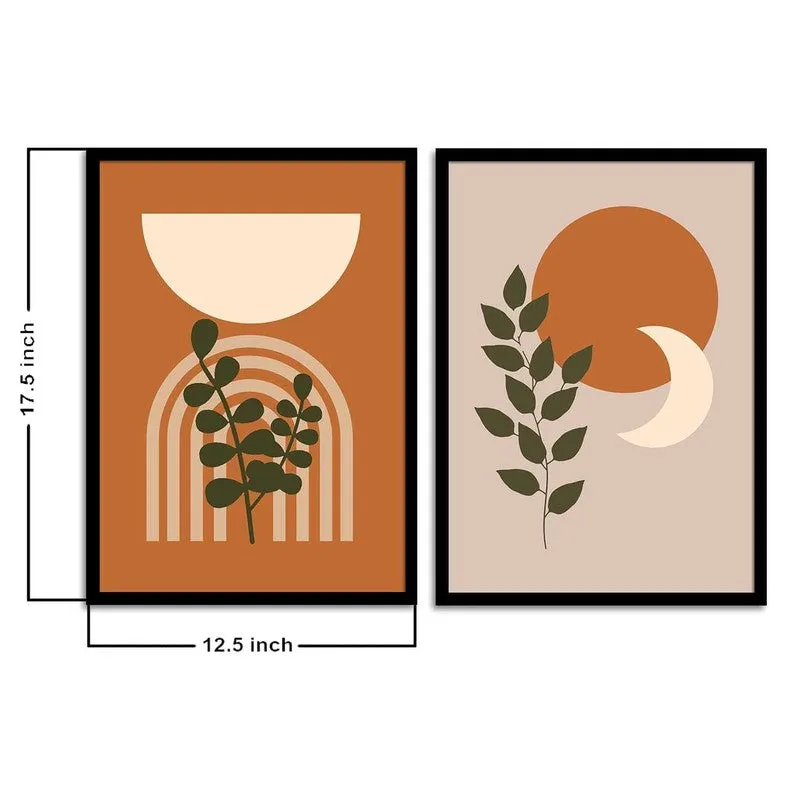 TerraSun Paper Wall Painting With MDF Frame - Set Of Two media 8
