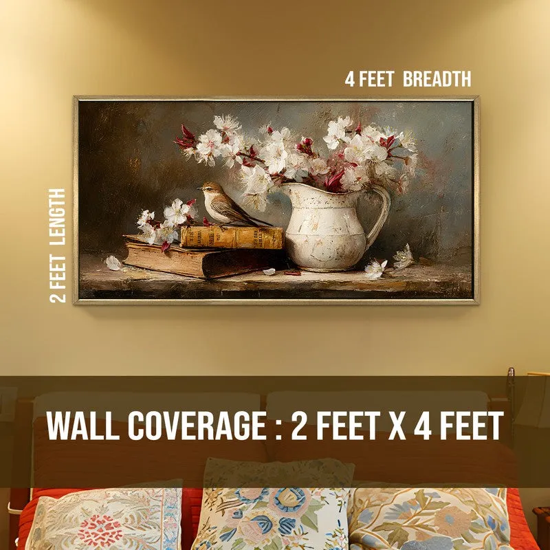 Sparrow Haven Canvas Wall Painting With Frame media 8