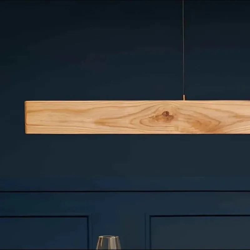 Pine Wood Timber LED Ceiling Lamp media 6