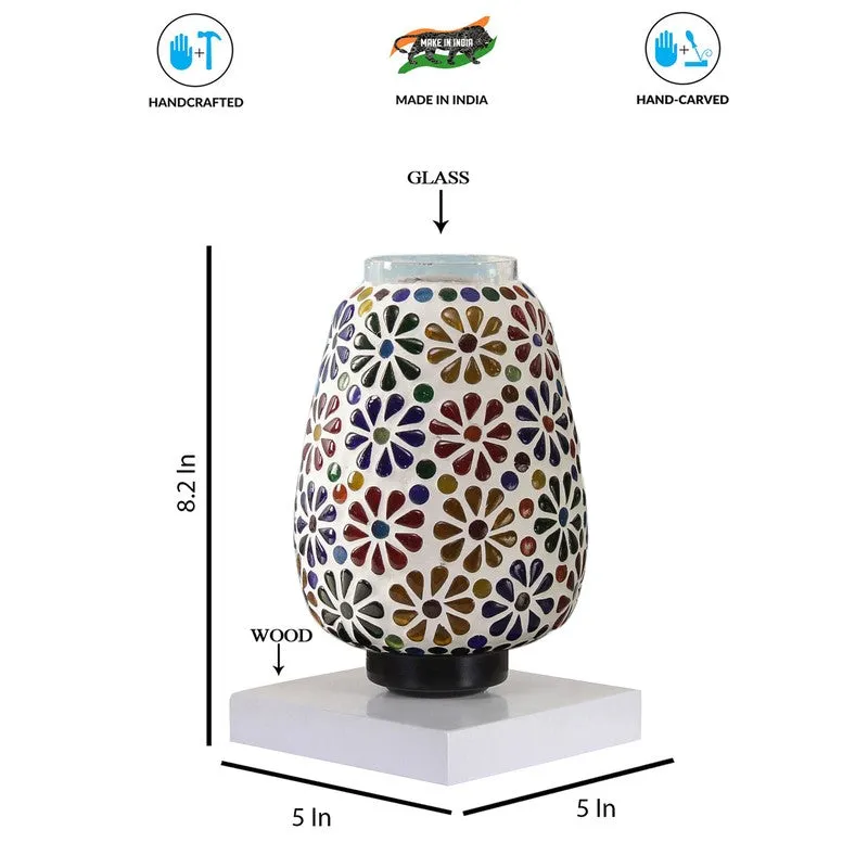 Prismoria Glass Table Lamp With Wooden Base - Multicolor media 9