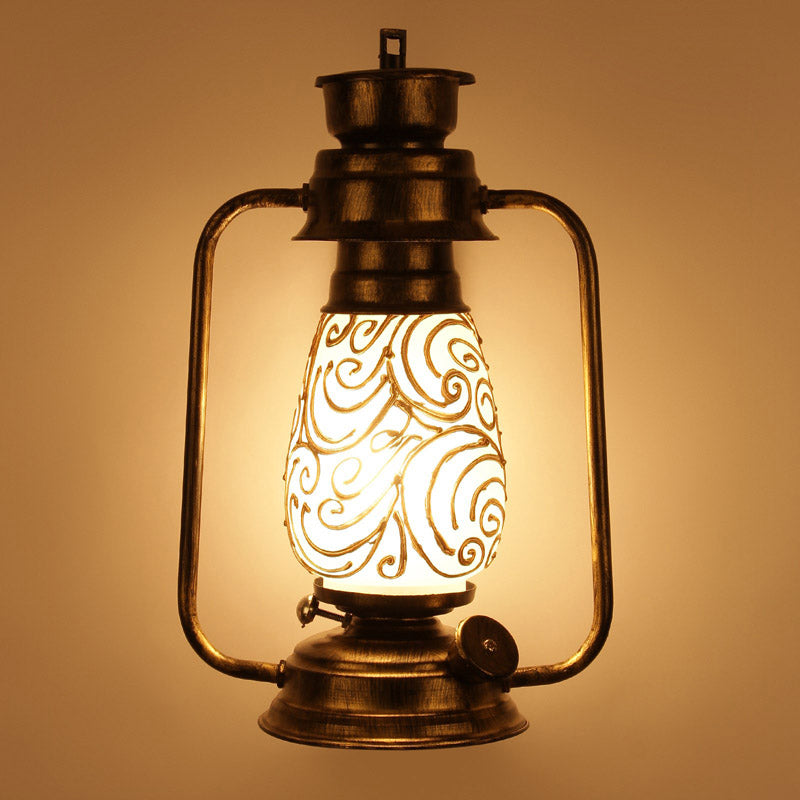 Saagar Mosaic Lantern Iron Wall Lamp - Gold media 4