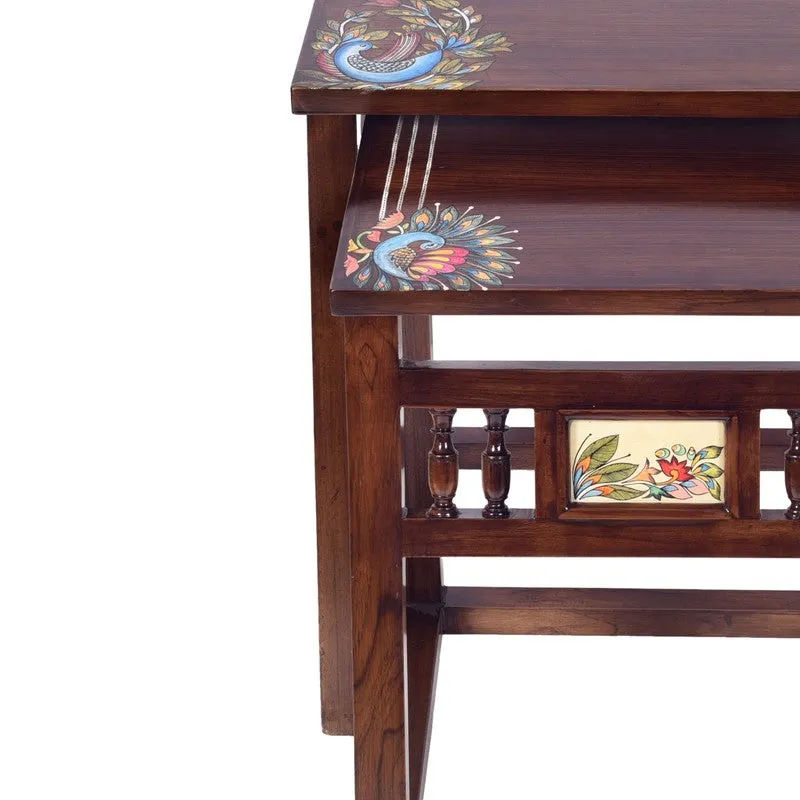 Milo Teak Wood Nesting Stools - Set of Two media 7