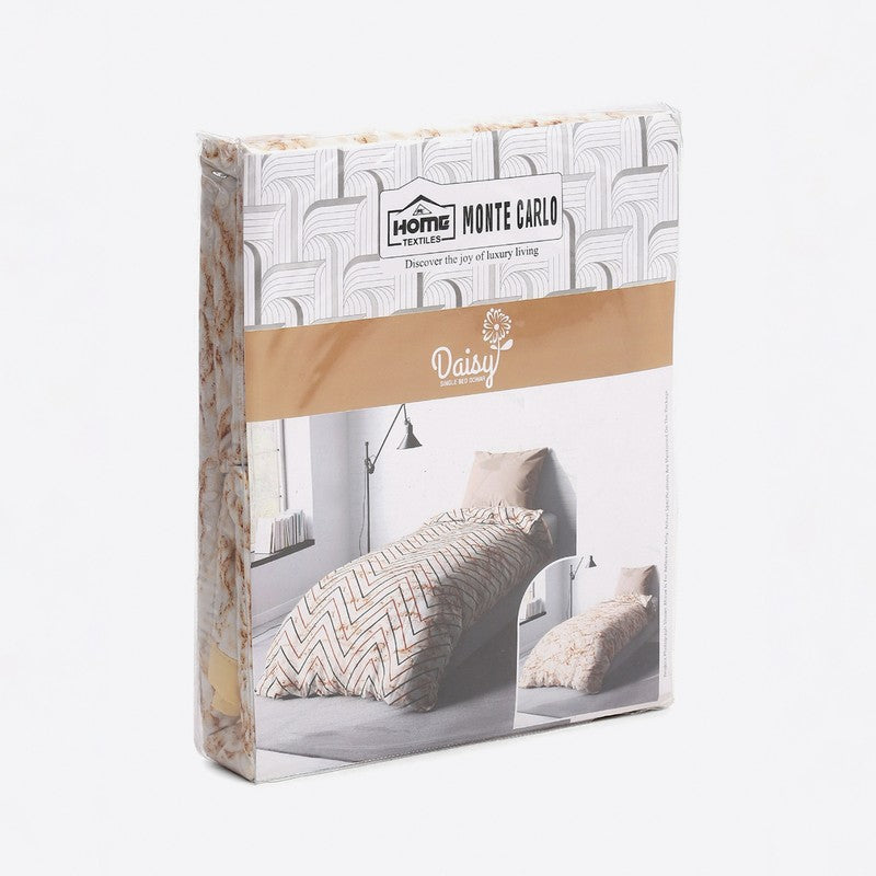 Monte Carlo Meadow Geometric Polycotton Reversible Dohar (Light Orange) - 150 GSM media 7
