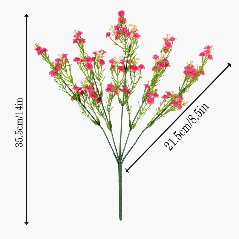 Aurevine Artificial Silk Faux Flowers (Pink,1.6 feet) - Set Of Two media 7