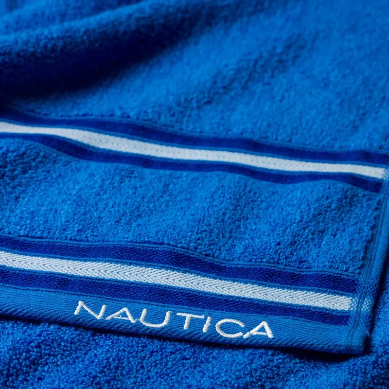 Nautica Dove Dual Down Cotton Hand Towel (Blue & Red) - Set Of Four media 6
