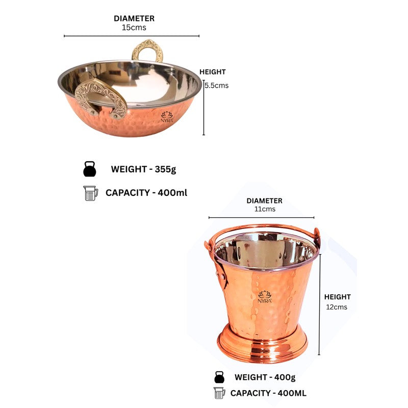 Searon Stainless Steel Kadai with Balti - Two Piece Set media 6