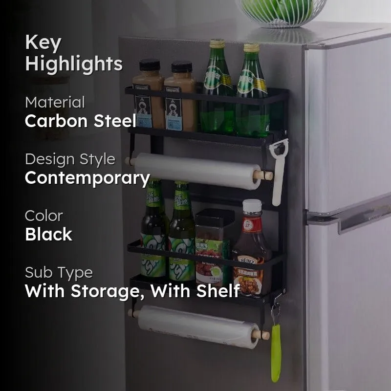 Qura Magnetic Kitchen Rack - Black media 2