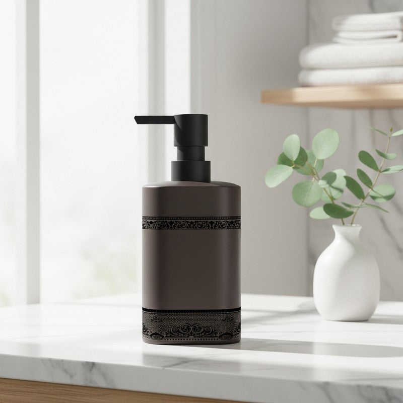 Rioware Drape Form Ceramic Soap Dispenser (300 mL) - Black