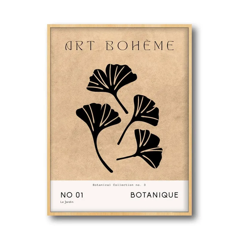 Florent Canvas Wall Painting With Brown Frame media 3