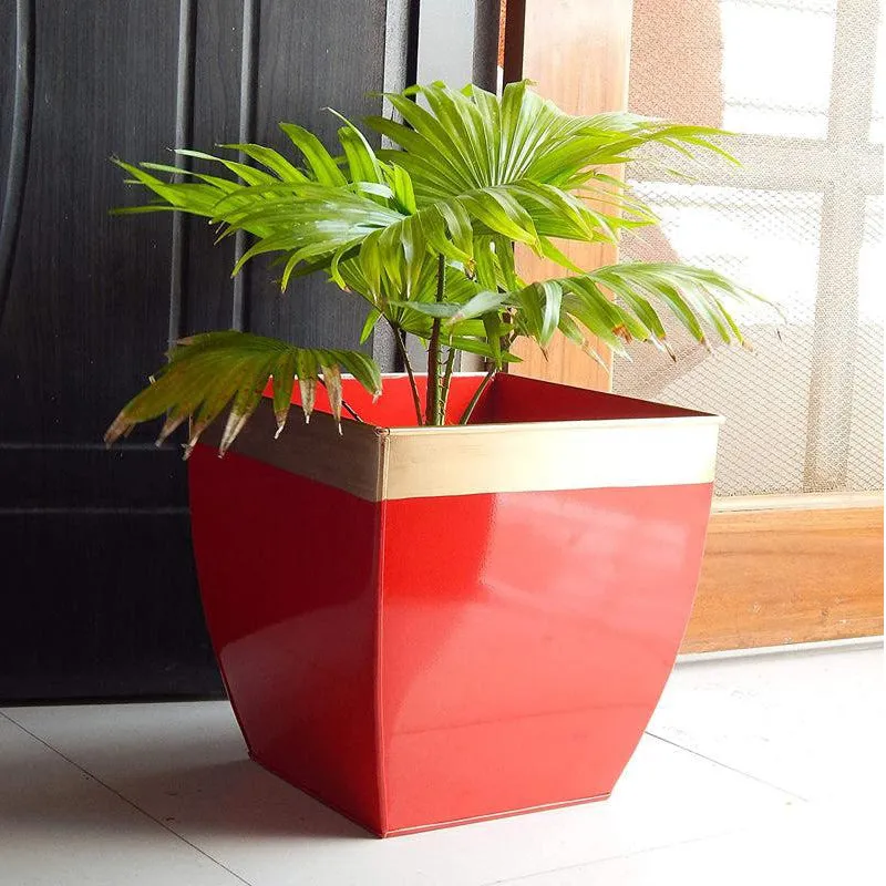 Yula Goldo Planter (Red) - Set Of Two media 2