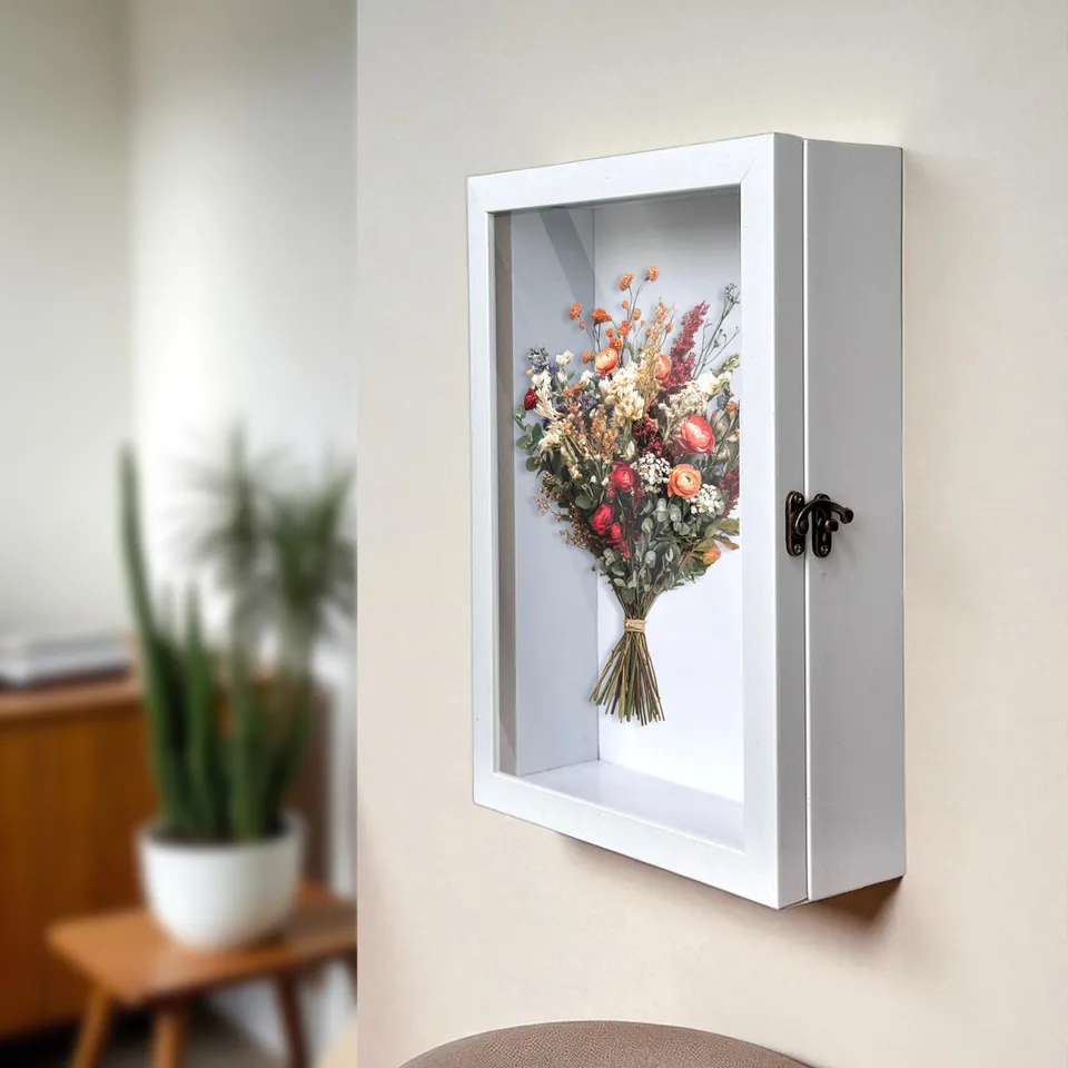 LuxeOutline MDF Shadow Box Photo Frame - White media 9