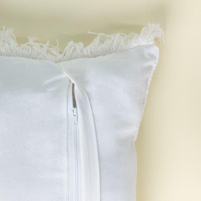 White Bordado Cushion Cover - Set Of Two media 5
