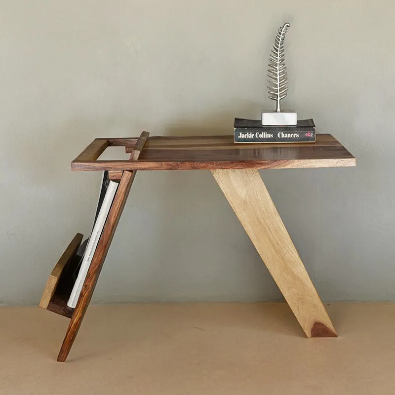 Elm Ease Sheesham Wood Side Table media 3