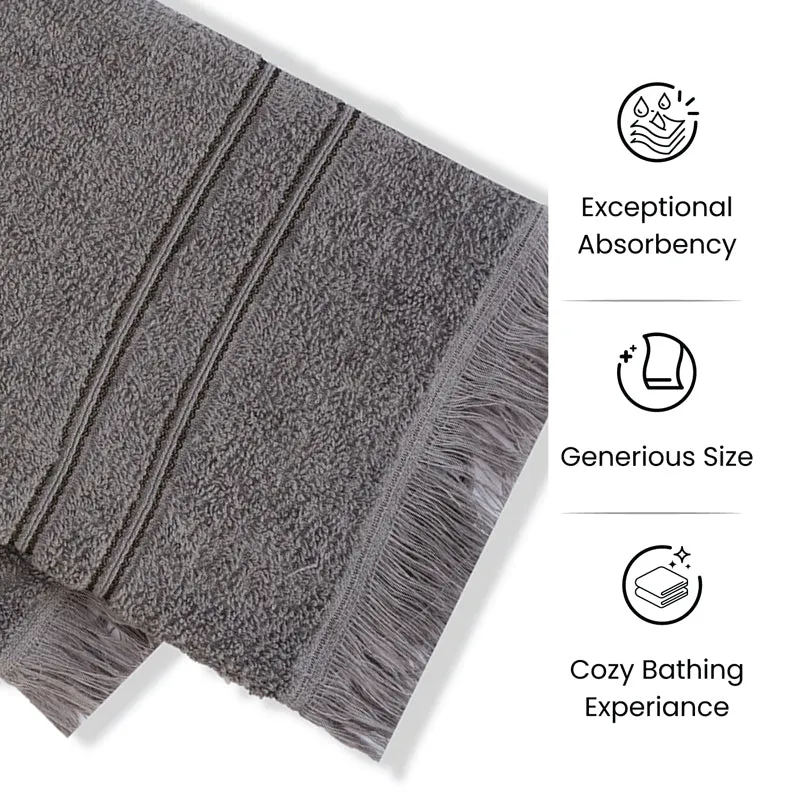 Micro Cotton LuxeDry Soothe Face Towel (Dark Grey) - Set Of Four media 6