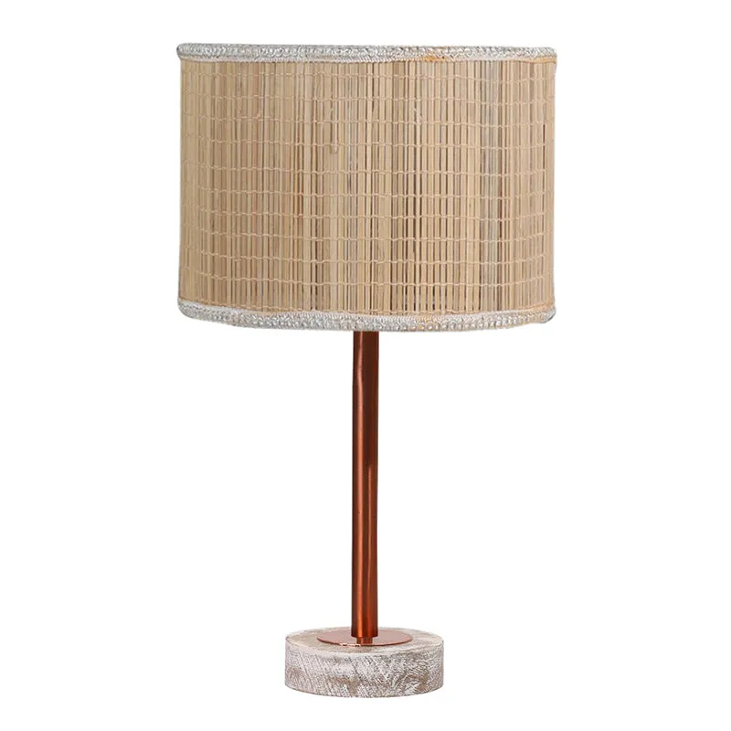 Bambou Rodin Wooden Table Lamp - Beige,Copper,White media 4