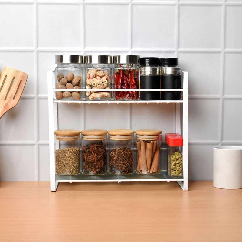 Stow Stack Two Tier Metal Rack With Glass Bottom media 6
