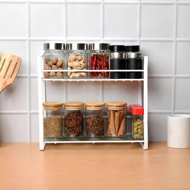 Stow Stack Two Tier Metal Rack With Glass Bottom media 6