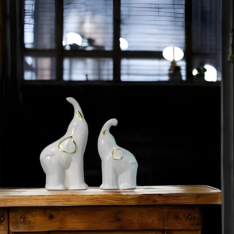 Tusker Trumpet Showpiece - Set Of Two media 3