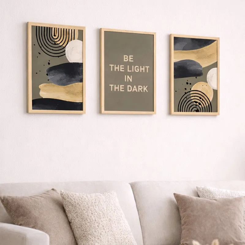 Be The Light Abtract Wall Art - Set Of Three media 4