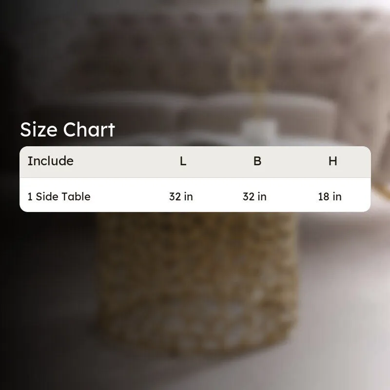 Intrica Fat Aluminum Center Table - Gold media 9