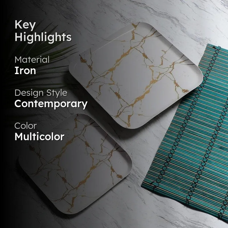 Firsha Square Iron Platter - Set of Two media 2